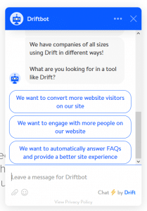 drift chatbot scrollbars bug